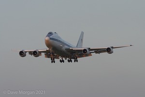 USAF E4-B arrives at RAF Brize Norton. 19th September 2008.