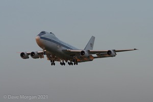 USAF E4-B arrives at RAF Brize Norton. 19th September 2008.