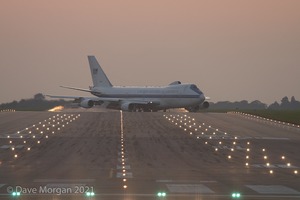 USAF E4-B arrives at RAF Brize Norton. 19th September 2008.