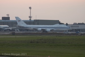 USAF E4-B arrives at RAF Brize Norton. 19th September 2008.