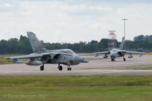 RAF Tornado GR4 Role Demo Team 'Alien 1 & 2'. RAF Brize Norton. 19th June 2011.