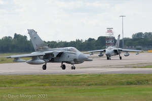 RAF Tornado GR4 Role Demo Team 'Alien 1 & 2'. RAF Brize Norton. 19th June 2011.