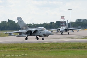 RAF Tornado GR4 Role Demo Team 'Alien 1 & 2'. RAF Brize Norton. 19th June 2011.