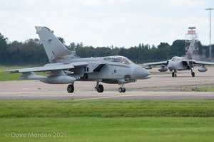 RAF Tornado GR4 Role Demo Team 'Poker' Formation. RAF Brize Norton 26th August 2012. 