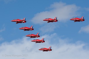 RAF Red Arrows at RAF Brize Norton. 11th July 2010