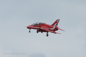 RAF Red Arrows arrive at RAF Brize Norton. 13th July 2019