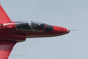 RAF Red Arrows arrive at RAF Brize Norton. 13th July 2019