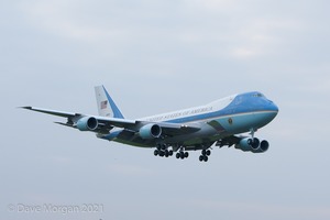 Air Force 1 arrives at RAF Fairford, 3rd September 2014