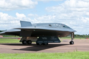 Northrop Grumman B-2A Spirits land at RAF Fairford on Sunday 8th June 2014