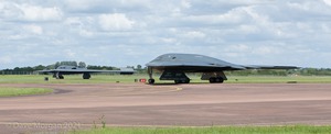Northrop Grumman B-2A Spirits land at RAF Fairford on Sunday 8th June 2014