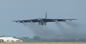 Boeing B-52H Stratofortress lands at RAF Fairford - 14th June 2015