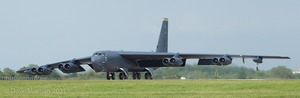 Boeing B-52H Stratofortress lands at RAF Fairford - 14th June 2015