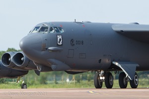 Boeing B-52H Stratofortress lands at RAF Fairford - 14th June 2015