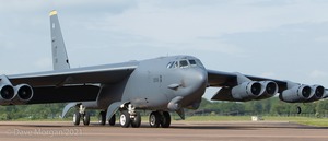 Boeing B-52H Stratofortress lands at RAF Fairford - 14th June 2015