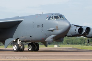 Boeing B-52H Stratofortress lands at RAF Fairford - 14th June 2015
