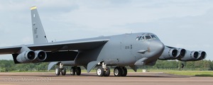 Boeing B-52H Stratofortress lands at RAF Fairford - 14th June 2015