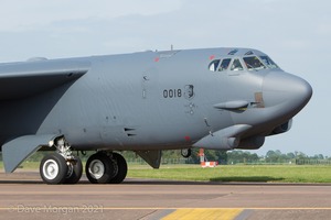 Boeing B-52H Stratofortress lands at RAF Fairford - 14th June 2015