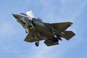 Lockheed Martin F-35B Lightning IIs arrive at RAF Fairford 29th June 2016.