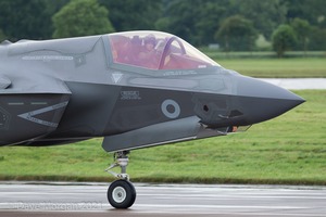 Lockheed Martin F-35B Lightning IIs arrive at RAF Fairford 29th June 2016.