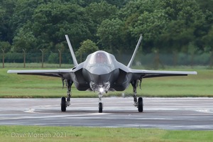 Lockheed Martin F-35B Lightning IIs arrive at RAF Fairford 29th June 2016.