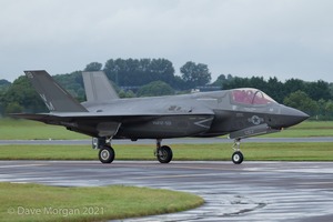 Lockheed Martin F-35B Lightning IIs arrive at RAF Fairford 29th June 2016.